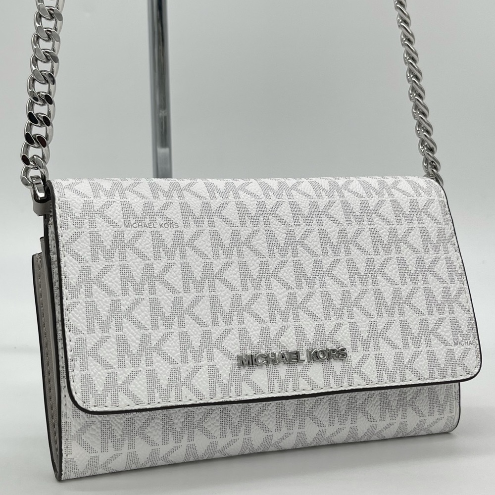 Michael Kors Small MF Phone Xbody Bag Bright White